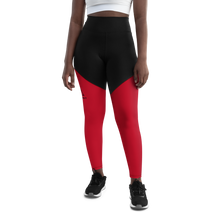 Load image into Gallery viewer, Logo Anniversary Leggings (red/black)