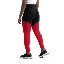 Load image into Gallery viewer, Logo Anniversary Leggings (red/black)